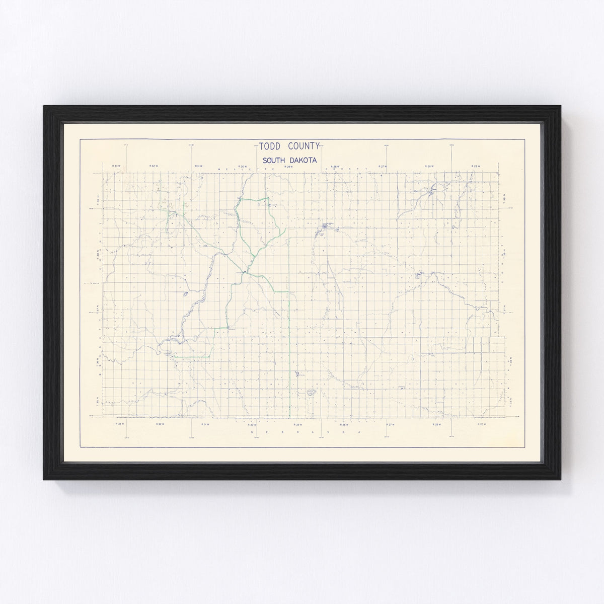 Todd County Vintage Map 1900