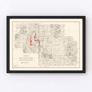 Sioux National Forest Vintage Map 1919