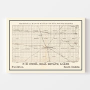 map of Faulk County
