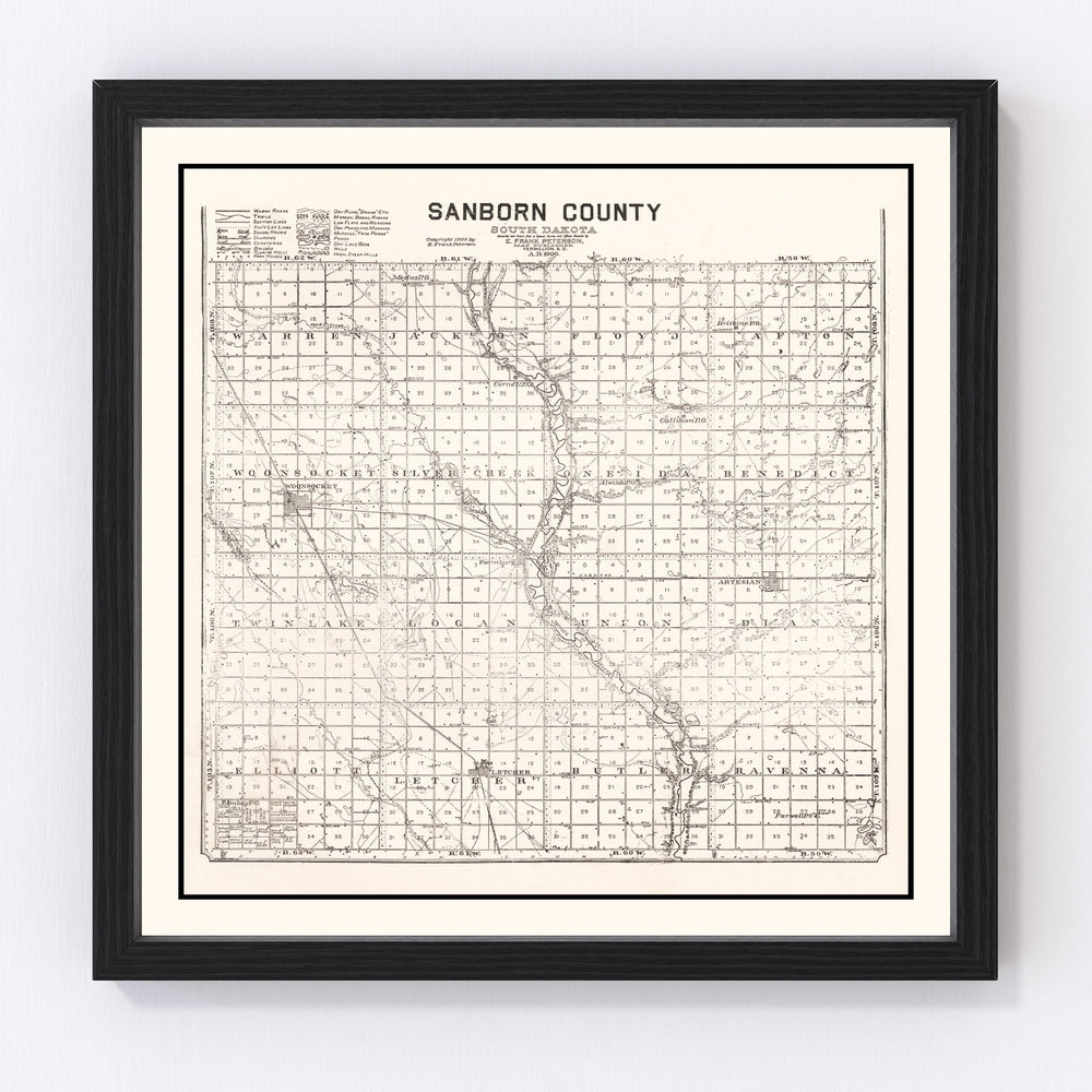 Sanborn County Vintage Map 1900