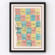 Clay County Vintage Map 1907