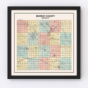 Murray County Vintage Map 1907