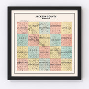 Jackson County Vintage Map 1907