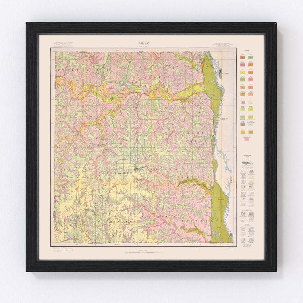 Houston County Vintage Map 1929