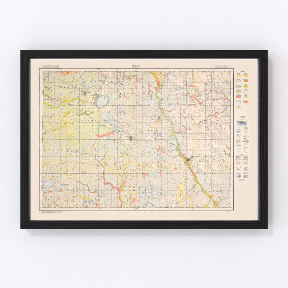 Jackson County Vintage Map 1923