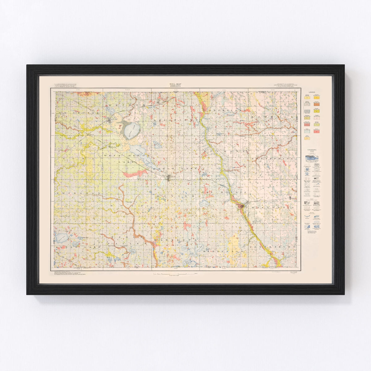 Jackson County Vintage Map 1923