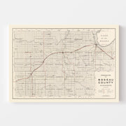 map of Roseau County