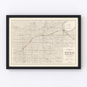 Roseau County Vintage Map 1921