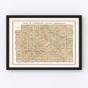 Ottertail County Vintage Map 1916