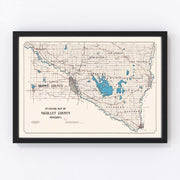 Nicollet County Vintage Map 1913