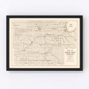 Roseau County Vintage Map 1911