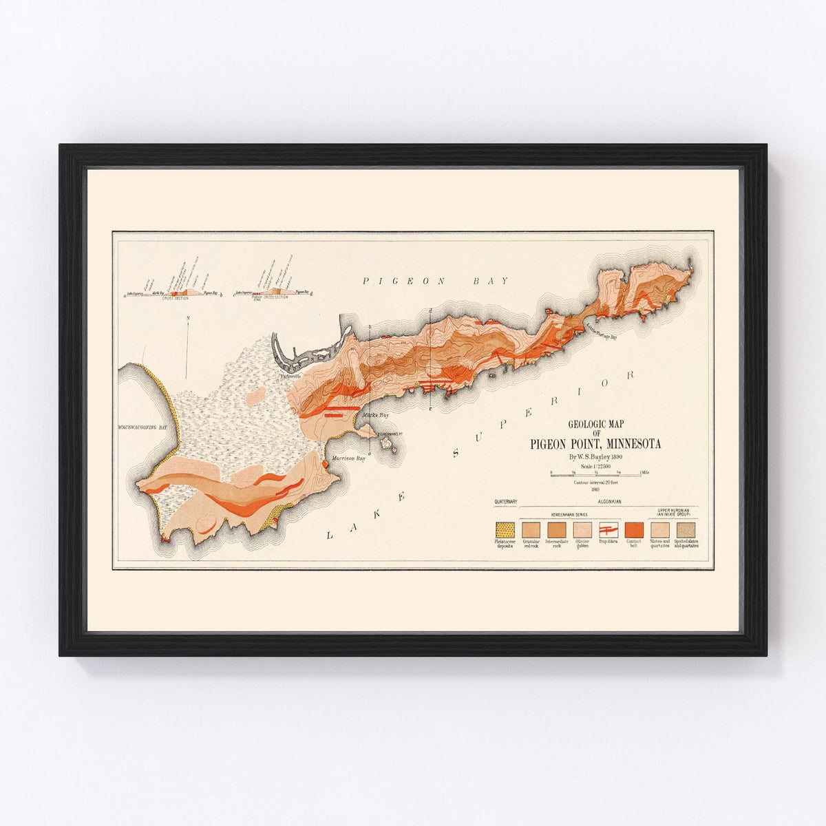 Pigeon Point Vintage Map 1910