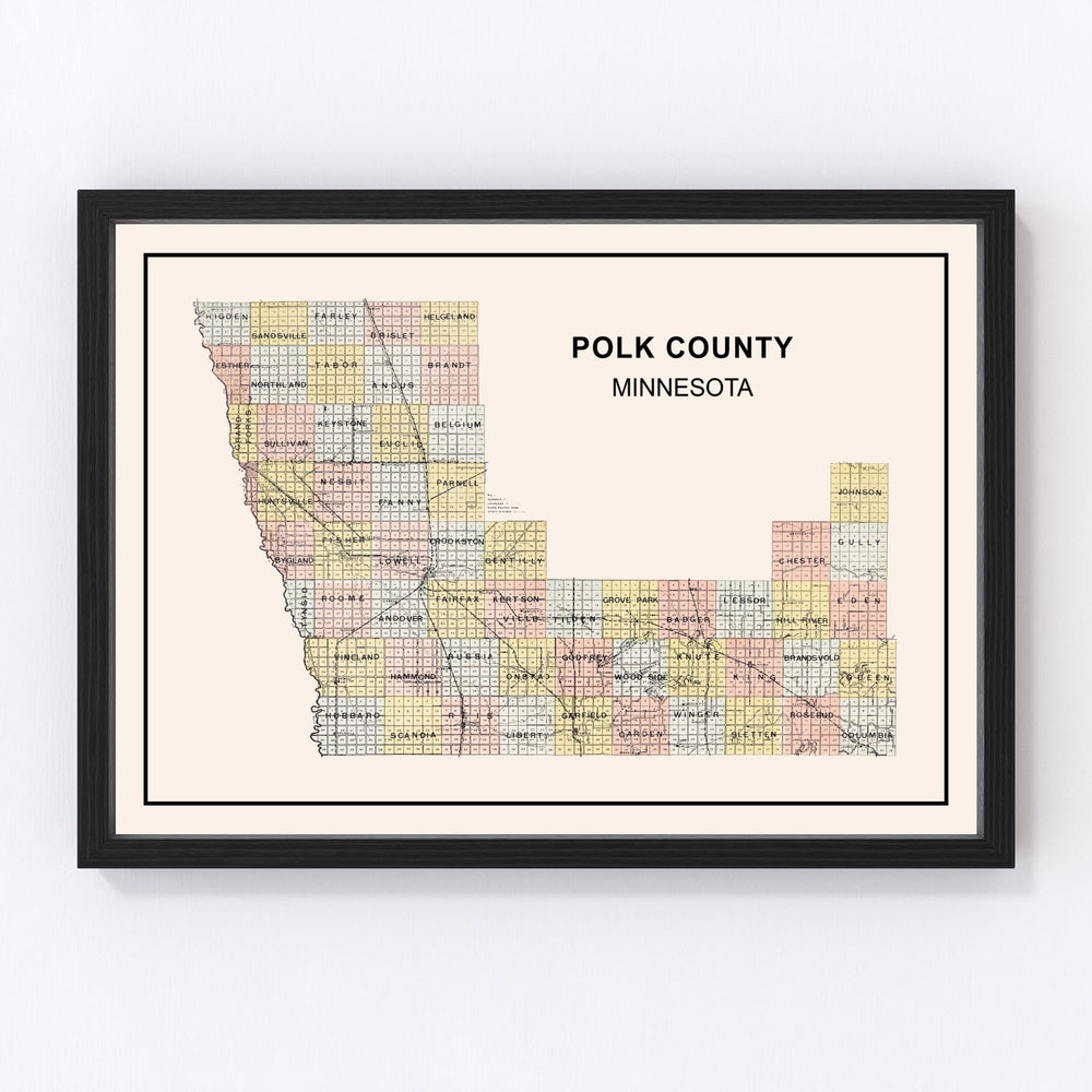 Polk County Vintage Map 1907