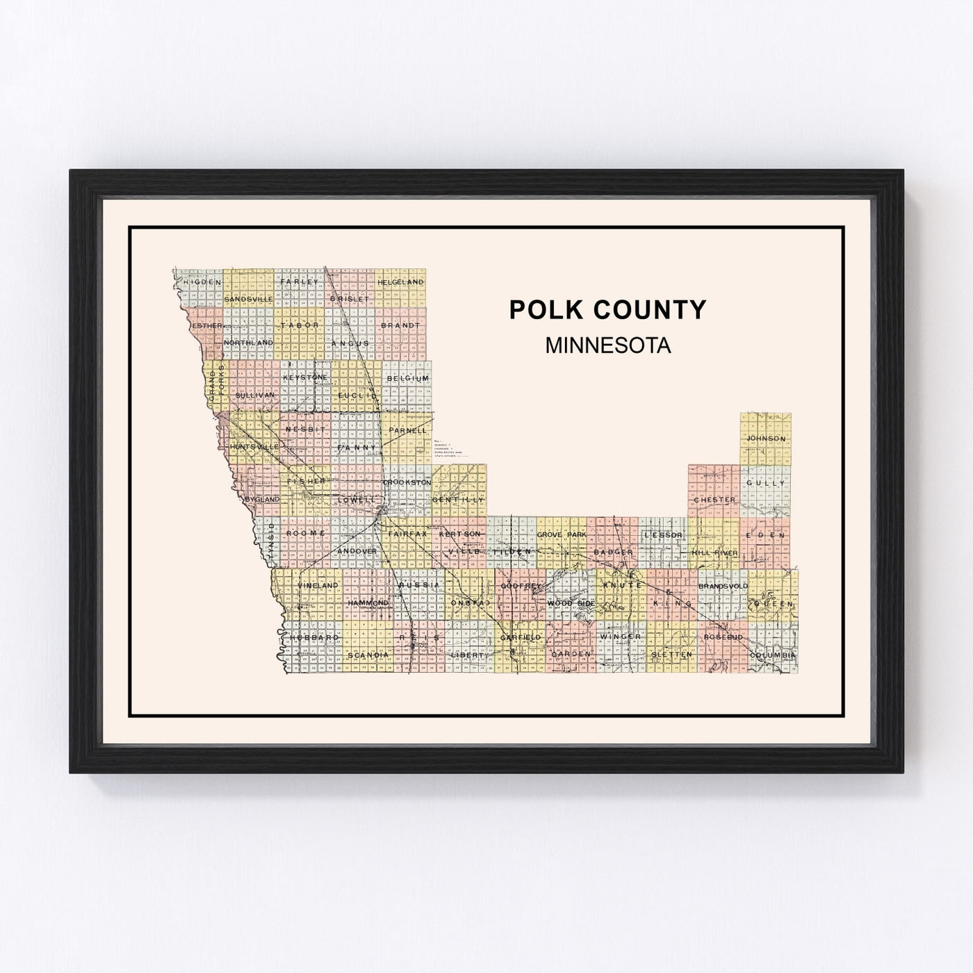 Polk County Vintage Map 1907