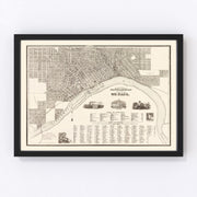 St. Paul Vintage Map 1869