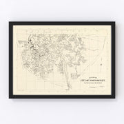 Woonsocket Vintage Map 1929