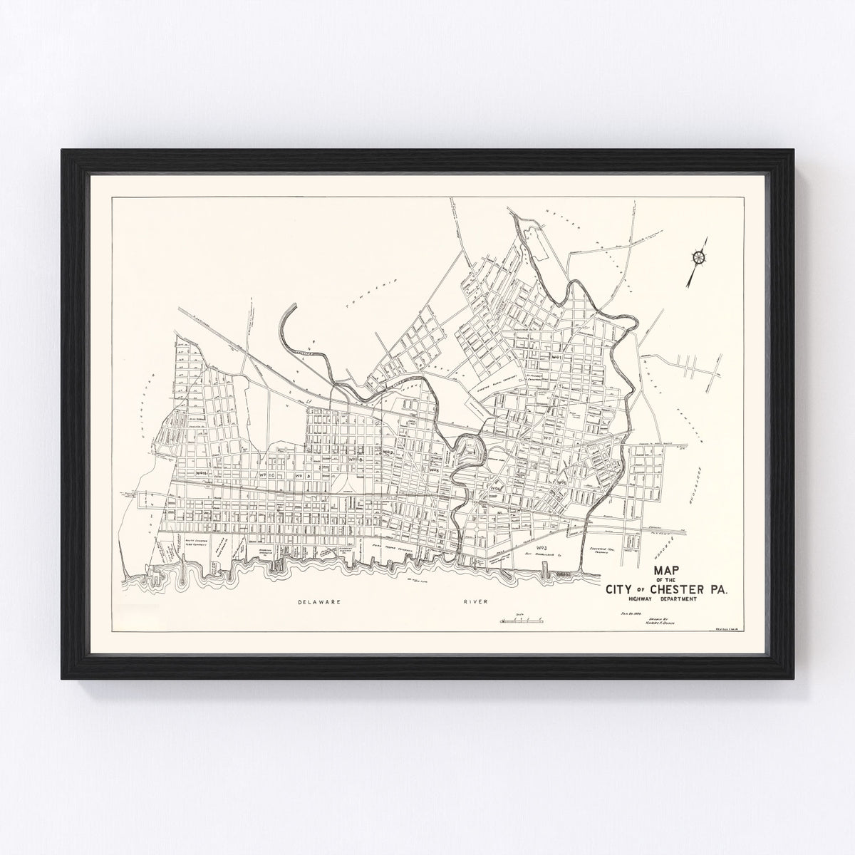 Chester Vintage Map 1929