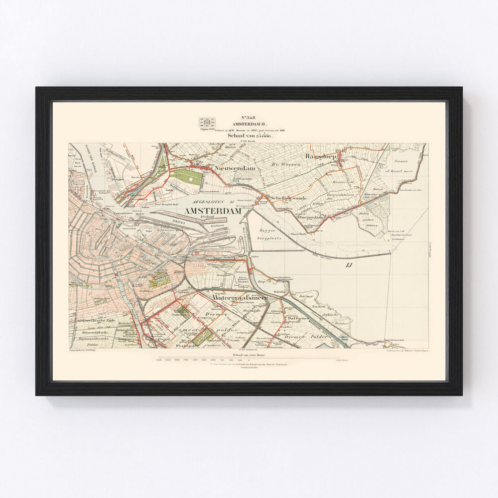 Amsterdam Vintage Map 1929