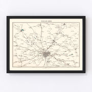 Moscow Vintage Map 1928