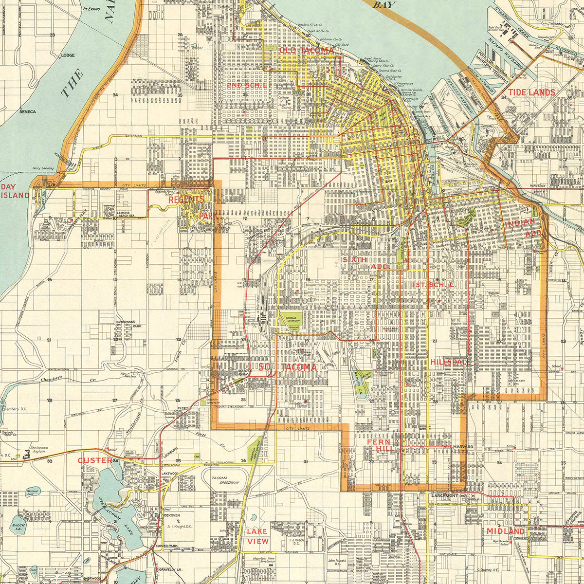 Vintage Tacoma Maps