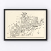 Newark Vintage Map 1921