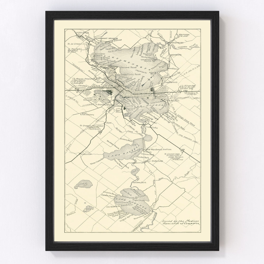 Madison Vintage Map 1929