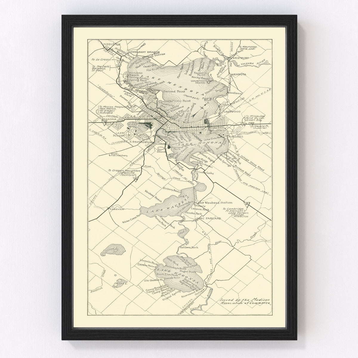 Madison Vintage Map 1929
