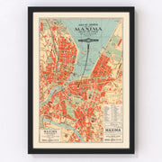 Geneva Vintage Map 1920