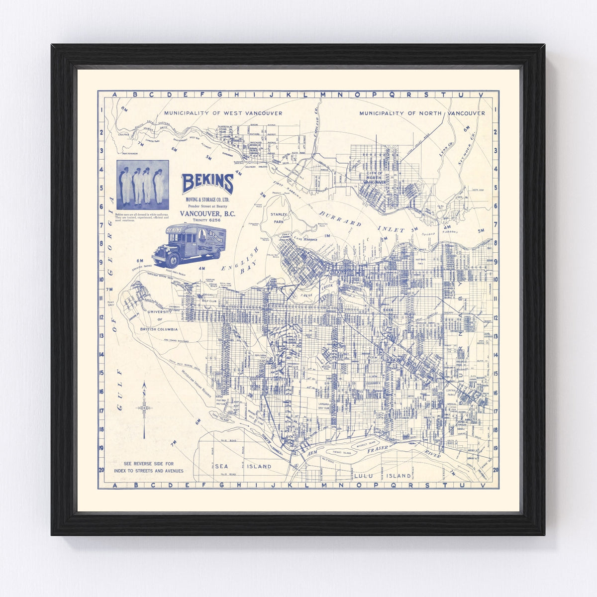 Vancouver Vintage Map 1920