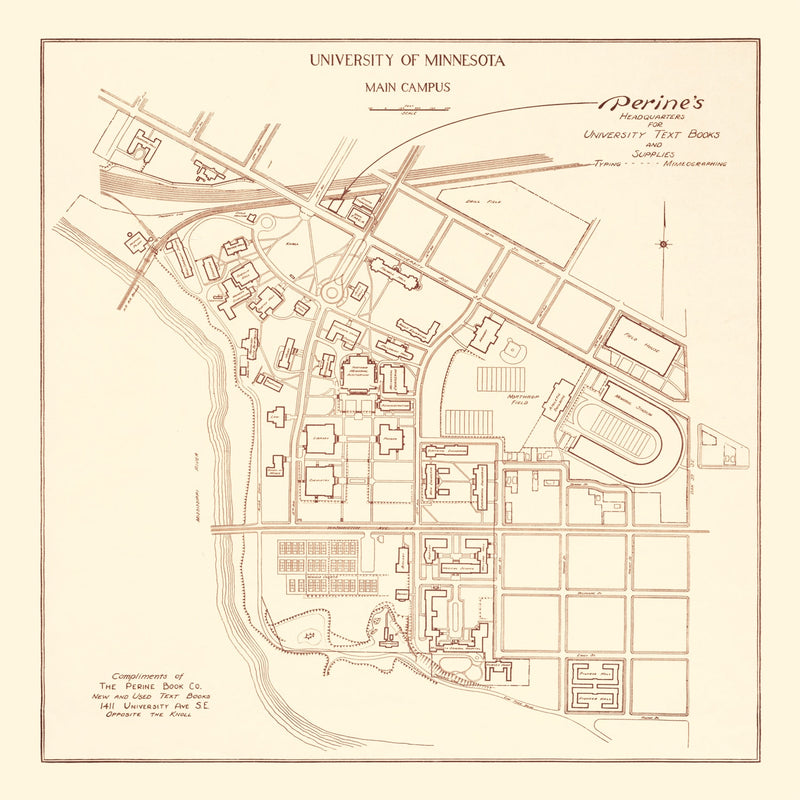 Size comparison using University of Minnesota Map 1936