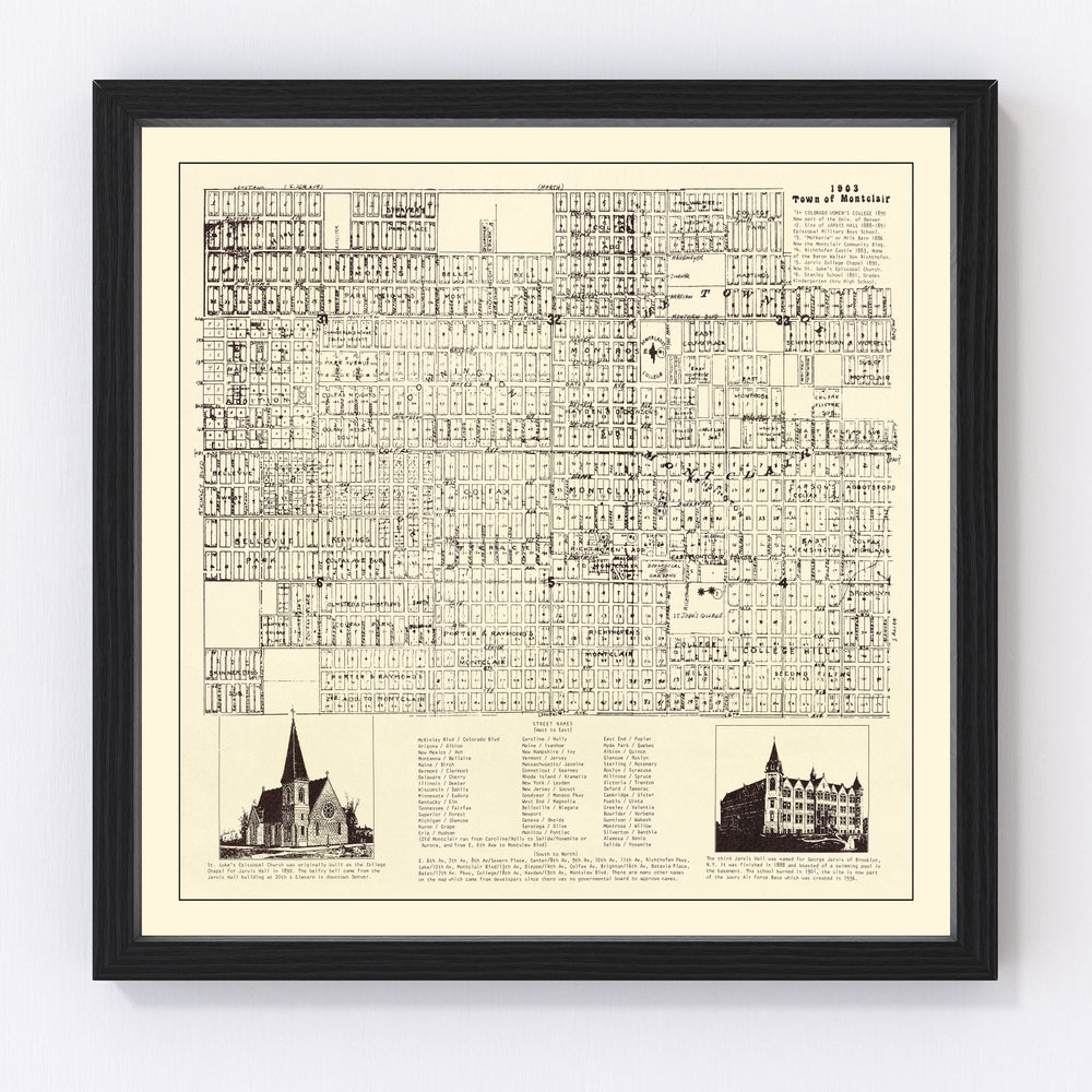 Montclair Vintage Map 1903