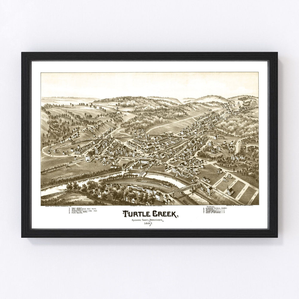 Turtle Creek Vintage Map 1897