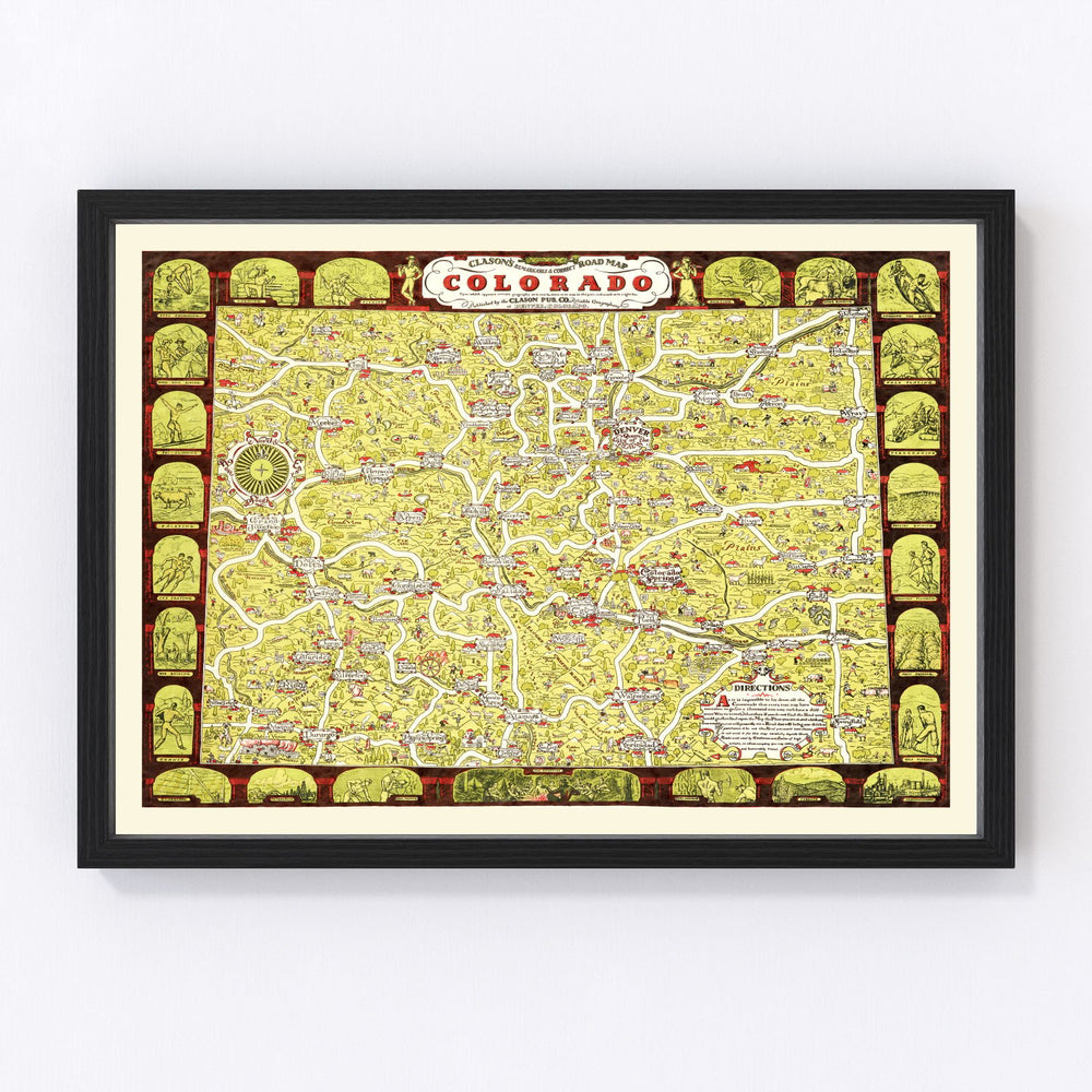 Colorado Vintage Map 1930