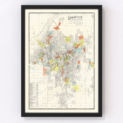 Leadville Mining District Vintage Map 1901