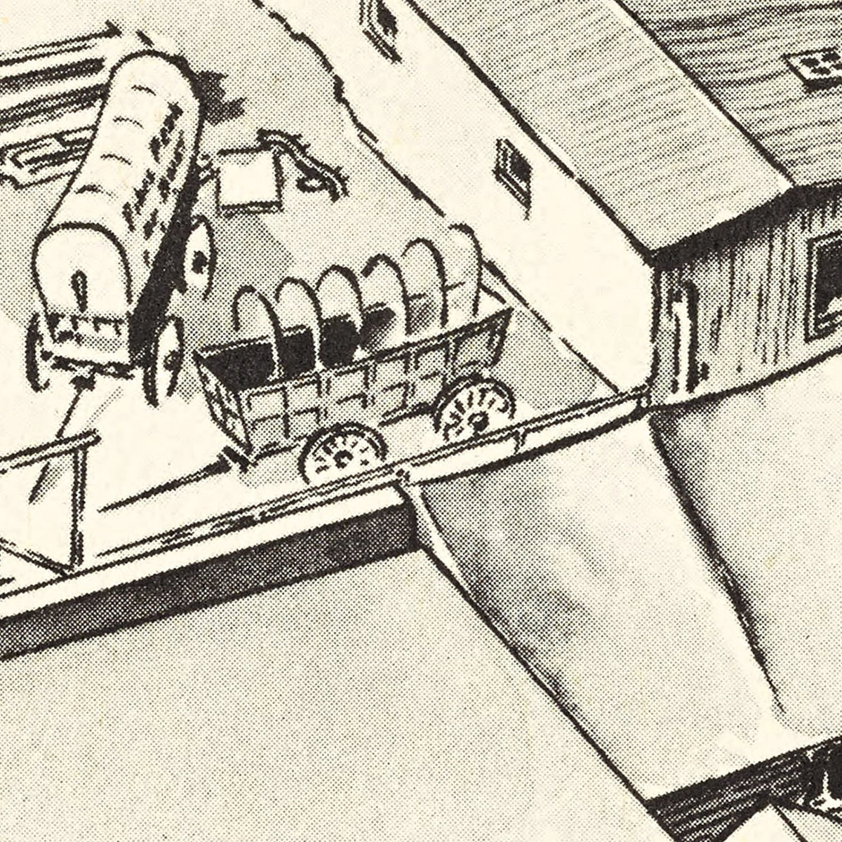 Restored historic details from the 1860 city map of Denver, Oklahoma