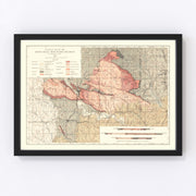 Arbuckle Mountain Vintage Map 1903