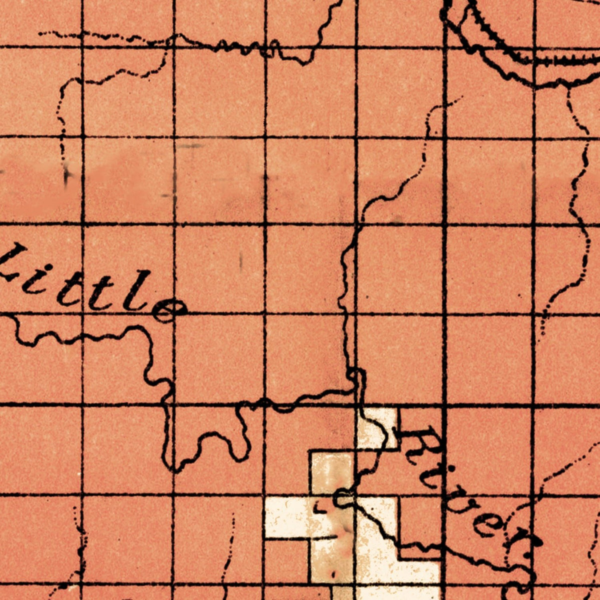 Restored historic details from the 1903 region map of County, Oklahoma