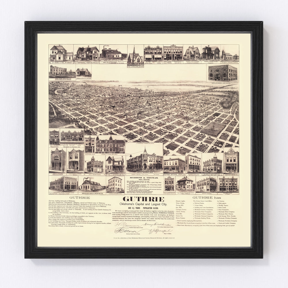 Guthrie Vintage Map 1891