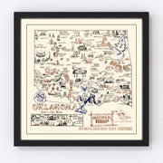 Oklahoma Vintage Map 1940