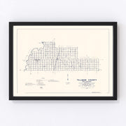 Tillman County Vintage Map 1936