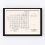 Cotton County Vintage Map 1936