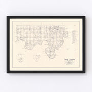 Love County Vintage Map 1936