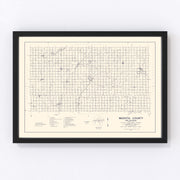 Washita County Vintage Map 1936