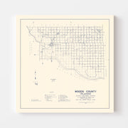 map of Woods County