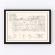 Oklahoma County Vintage Map 1936
