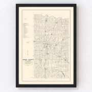 Grady County Vintage Map 1936
