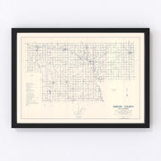 Garvin County Vintage Map 1936