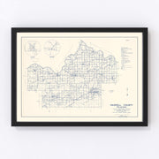 Haskell County Vintage Map 1936
