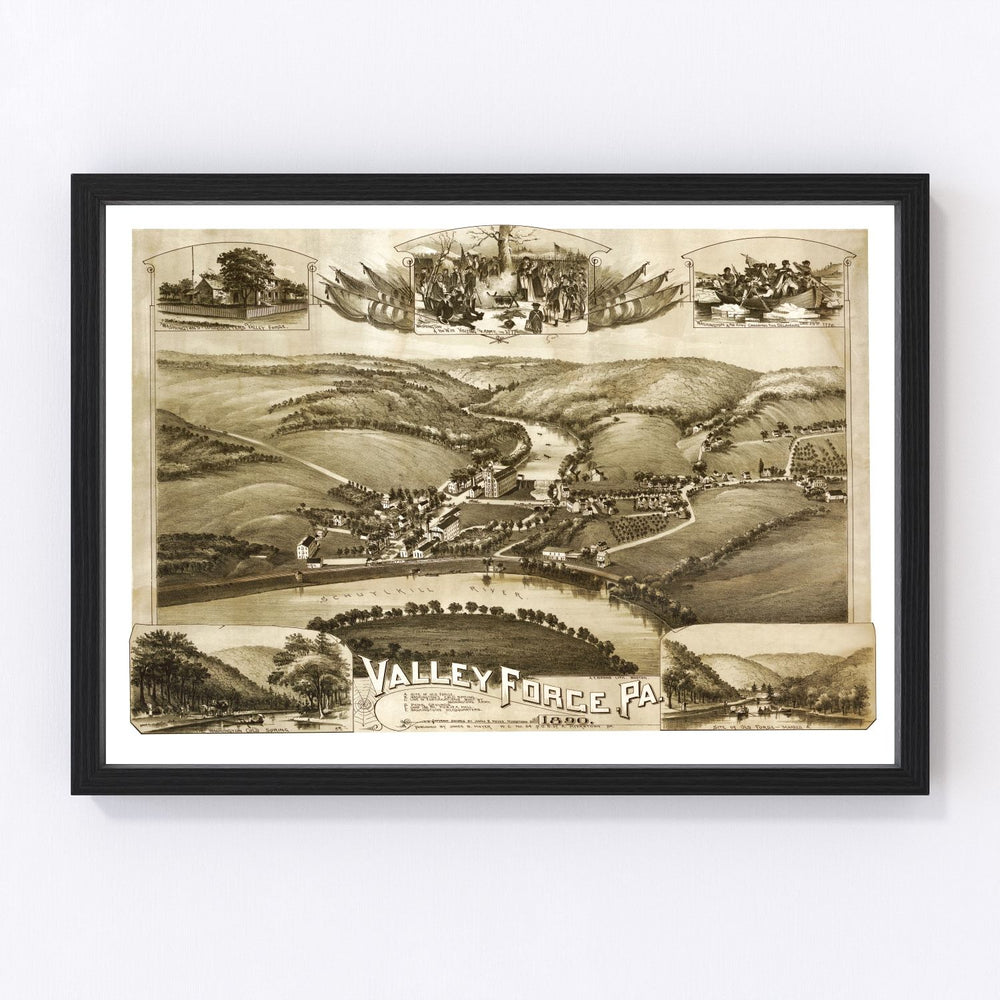 Valley Forge Vintage Map 1890