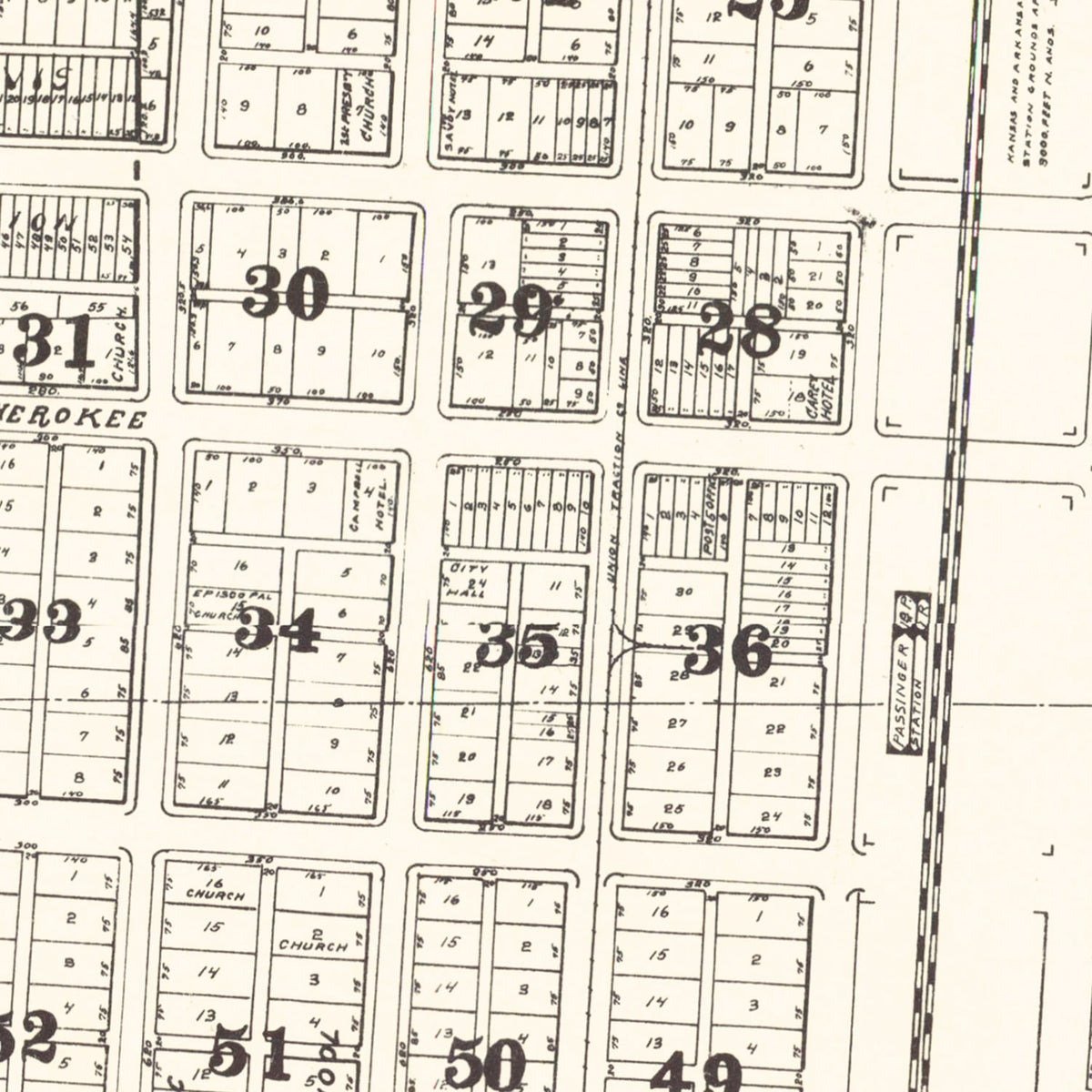 Restored historic details from the 1921 county map of Nowata County, Oklahoma